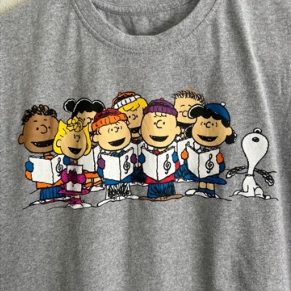 Peanuts Gray Kids Tee with Colorful Choir Graphic - Picture 3 of 4